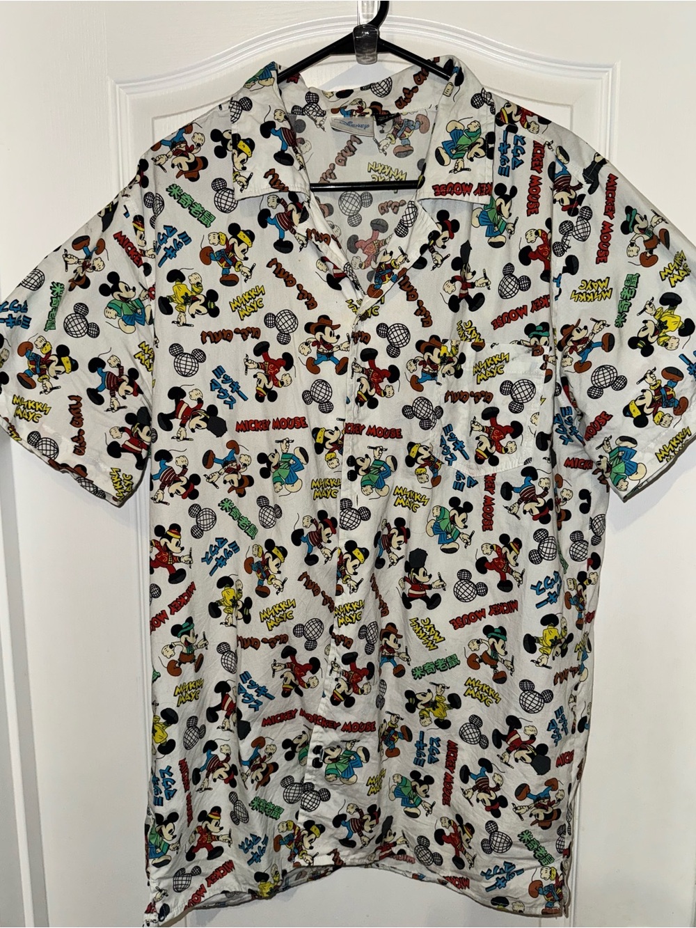 Mickey Mouse Around The World Button Up Shirt | Disney Epcot Style Global Print
